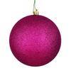 3 in. Berry Red Glitter Ball Ornament with Drilled 12 per Bag view 1