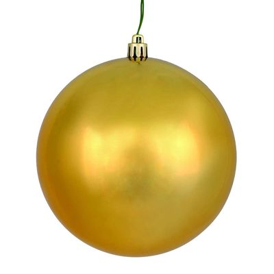 4 in. Copper & Gold Shiny Ball Ornament with UV Drilled 6 per Bag