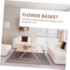 Ciieeo 1Pc Handheld Decorative Basket Woven Straw Storage Basket for Home Decor for Flower Arrangement Sundries Storage Fine Craftsmanship with Natural Texture view 2