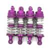 HUYETRXA for mjx 14301 13402 14303 1/14 RC Remote Control car Metal Upgrade Fittings Front and Rear Oil Pressure Shock absorbers(Purple) view 1