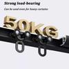 Curtains for Ceiling Track Rod Single Row Curtain Track Ceiling Mounted Silent Heavy Duty System Sliding Rails Room Divider for Bedroom Living Room Hospital(Brass,2m(6.6ft)) view 2