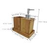 Bamboo Bathroom Accessory Set Soap Dispenser and Mouthwash Cup view 2