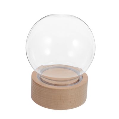ABOOFAN Clear Snow Globe with Music Box Dome Decoration Kit for Art Projects Enchanting Musical Element for Miniature Landscapes and Unique Displays