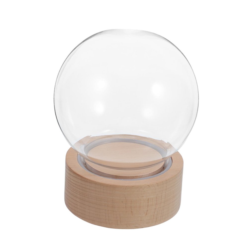 ABOOFAN Clear Snow Globe with Music Box Dome Decoration Kit for Art Projects Enchanting Musical Element for Miniature Landscapes and Unique Displays
