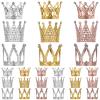 27 Mini Crowns, Glitter Metal Tiaras For Cake Toppers, Bouquets, Weddings, Parties, 3 Distinct Designs view 1