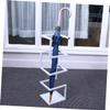 FUNOMOCYA Creative Metal Umbrella Stand Holder White Organizer for Entryway Office Hollowed Out Design Solid Base Fits Various Modern Umbrella Rack view 3
