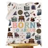 WZMPA Lawyer Tote Bag Justice Appreciation Gift Law Graduation Reusable Grocery Bag Lawyer Merchandise (BORN ARGUE-T) view 1