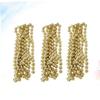 Cabilock 3Pcs Golden Bead Chain Hanging Ornament Unique Christmas Tree Decor for Xmas Party Lightweight Plated Beads for Ceiling Window Wall Decoration Reusable Holiday view 2
