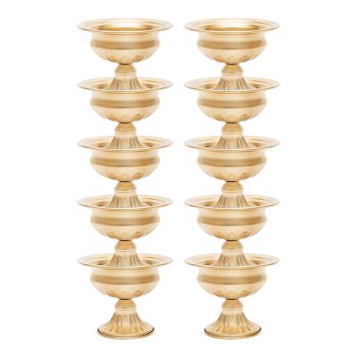 10Pcs Gold Vases for Centerpieces,4.72'' Metal Planter Elegant Wedding Centerpieces Vase for Wedding Party Decoration,Vases Flower Holder for Anniversary Ceremony,Complete Set