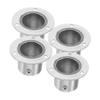 KALLORY 4Pcs Heavy Duty Stainless Steel Closet Rod Holders Flange Sockets for Towel and Clothline Pole Easy to Install with Fine Workmanship Suitable for Wardrobe and Shower Curtains view 1