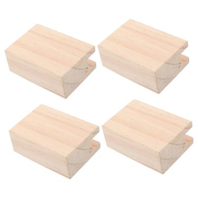 NUOBESTY 4Pcs Wooden Furniture Risers for Bed Desk Sofa Legs Heavy Duty Risers to Increase Height Create Storage Space Easy Installation for Bedroom Living Room Office