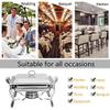 4.5 L Chafing Dishes Buffet Stove Food Warmer Stainless Steel Foldable for Self-Service Restaurant Catering Wedding Party Outdoor, view 2