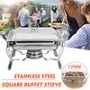 4.5 L Chafing Dishes Buffet Stove Food Warmer Stainless Steel Foldable for Self-Service Restaurant Catering Wedding Party Outdoor, view 3