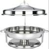 9 L Large Round Chafing Dish with Hanger Stainless Steel Set Buffet Food Warmer Keeps Food Warm at All Catering Events,Gold-9L,Gold9L view 1