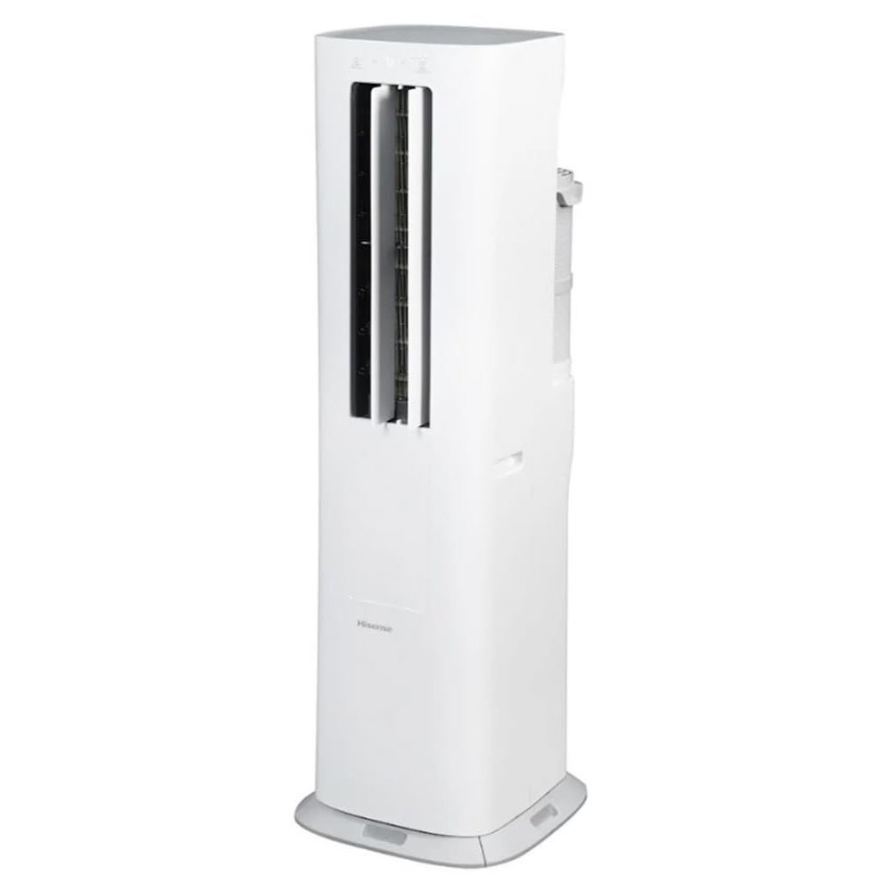 Hisense 8000 BTU 350 Sq. Ft. with Inverter Compressor, Dual Hose Portable Tower Air Conditioner HIAP0825TWD, up to 350 Sq Ft., WiFi app control for Alexa/Google, Oscillating - HIAP0825TWD (Renewed)