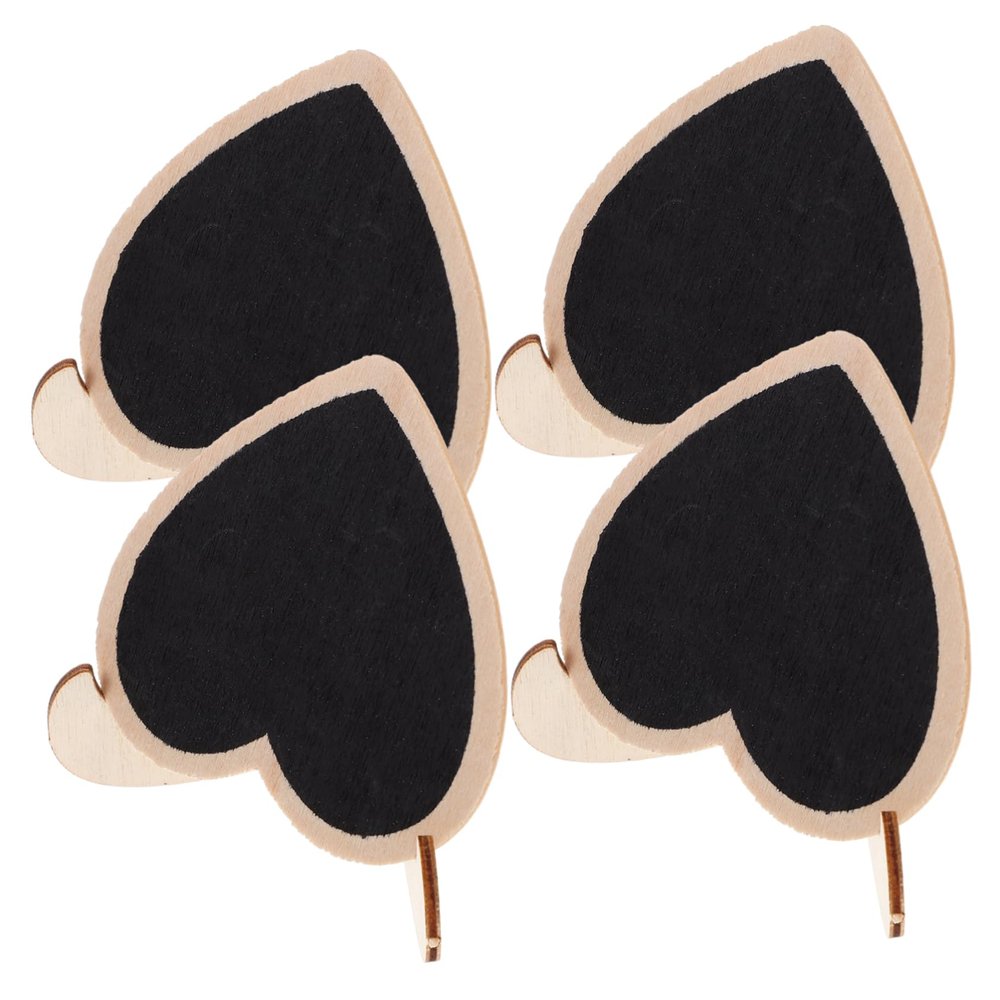 OFFSCH 10Pcs Heart Shaped Chalkboard Signs Reusable Small Chalkboards with Stand for Weddings Crafts Place Cards and Table Decorations Convenient Message Board for Events