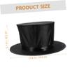 BESPORTBLE Black Magician Spring Hat Hidden Pocket, Stage Performance Prop view 2