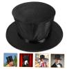 BESPORTBLE Black Magician Spring Hat Hidden Pocket, Stage Performance Prop view 3