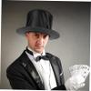 BESPORTBLE Black Magician Spring Hat Hidden Pocket, Stage Performance Prop view 4