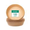 100Pcs Disposable Air Fryer Liners,Non-Stick,Heavy Duty Unbleached Liners for Airfryer Basket, Baking & Roasting Microwave (100pcs) view 1