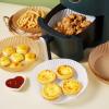 100Pcs Disposable Air Fryer Liners,Non-Stick,Heavy Duty Unbleached Liners for Airfryer Basket, Baking & Roasting Microwave (100pcs) view 2