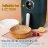 100Pcs Disposable Air Fryer Liners,Non-Stick,Heavy Duty Unbleached Liners for Airfryer Basket, Baking & Roasting Microwave (100pcs) view 3