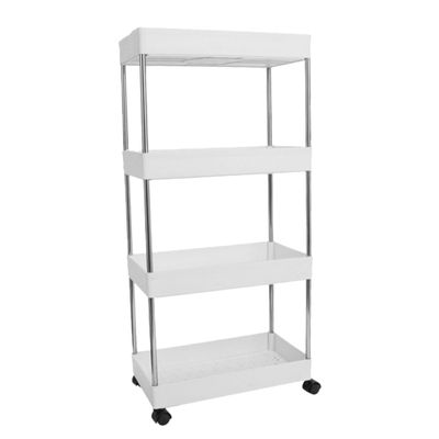 4 Tier Slim Storage Cart with Wheels for Small Spaces Xmas