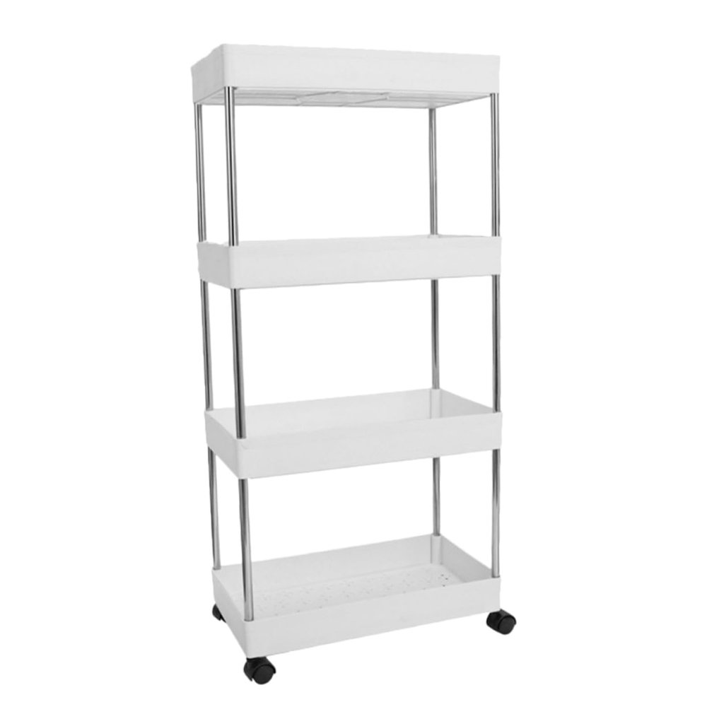 4 Tier Slim Storage Cart with Wheels for Small Spaces Xmas
