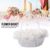 Wedding Flower Baskets, Satin Elegant Bride Basket Flower Girl Box with Handle for Wedding Ceremony Party Desktop Decor view 3