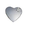 1.4 x 0.8 in. Beautiful Heart & Crystal Drawer Handles Pulls & Knobs Silver - Set of 3 view 1