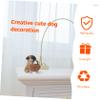 ABOOFAN 1Pc Creative Puppy Adornment Resin Keys Holder Basket for Desktop Organization Storage Container for Home and Entryway Unique Dog Statue Design view 4