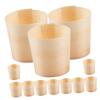 ABOOFAN 50Pcs Wooden Cups Rustic Style Wood Containers for Food Drinks and Items Versatile Wood Mugs for Parties and Events view 1