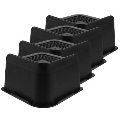 Lurrose 4pcs Furniture Risers Rubber Bed Lift Blocks for Dressers