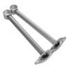 Uonlytech 2Pcs Thickened Stainless Steel Ceiling Mounted Curtain Rod Holders Durable Brackets for Closet Shower and Wardrobe Use Head Design for Versatile Applications and Strong view 1