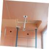 Uonlytech 2Pcs Thickened Stainless Steel Ceiling Mounted Curtain Rod Holders Durable Brackets for Closet Shower and Wardrobe Use Head Design for Versatile Applications and Strong view 4