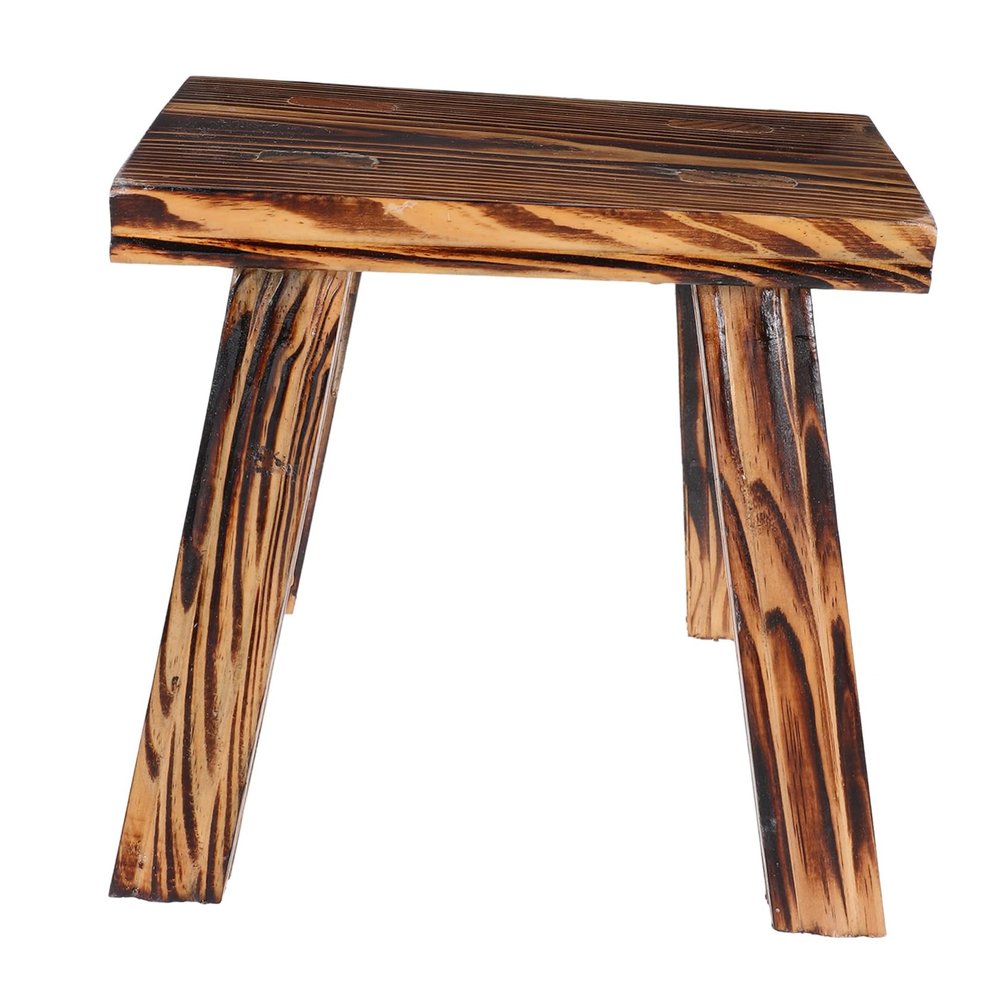 PRETYZOOM Wooden Short Stool for Home and Dorm, Lightweight Step Stool