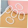 CONGARTENO 48Pcs C-Shaped Plastic Shower Curtain Hooks and Easy to Install Curtain Rings for Bath Accessories Smooth Surface Functional and Decorative Design view 4