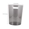 Unomor Small Round Plastic Trash Can with Handle Wastebasket for Bedroom Bathroom and Office Compact Tabletop Garbage Bin for Easy Waste Disposal Transparent view 2