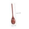 ABOOFAN 2Pcs Long Handle Wooden Japanese Soup Spoons Smooth Surface Kitchen Utensils for Mixing Serving for Cooking Culinary Creations Easy to Clean view 2