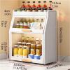 Multifunctional Countertop Spice Storage Cabinet Spice Holder helf Kitchen Organizer for Home Restaurant Long-Lasting(White,40cm/15.7in) view 2