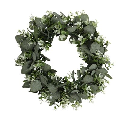 Artificial Eucalyptus Green Wreath for Doors and Windows