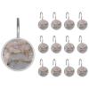 Aesthetic Art Marble Decorative Shower Curtain Hooks Rings,Set of 12pcs Shower Curtain Hooks,Rustproof Decorative Shower Rings for Bathroom (Multi 08) view 1