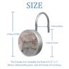 Aesthetic Art Marble Decorative Shower Curtain Hooks Rings,Set of 12pcs Shower Curtain Hooks,Rustproof Decorative Shower Rings for Bathroom (Multi 08) view 3