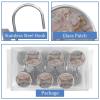 Aesthetic Art Marble Decorative Shower Curtain Hooks Rings,Set of 12pcs Shower Curtain Hooks,Rustproof Decorative Shower Rings for Bathroom (Multi 08) view 4