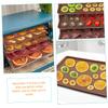 SOLUSTRE 3Pcs Silicone Dehydrator Mats for Fruit Drying Reusable Non Stick Baking Tray Silicone for Dehydrator and Oven Use Easy view 3
