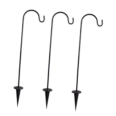 Hemobllo 6Pcs Garden Hooks Outdoor Light Hanging Hooks for Ground Insertion for Lanterns Hanging Plants Strong Practical Design