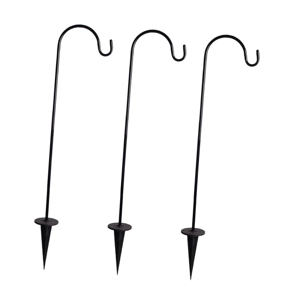Hemobllo 6Pcs Garden Hooks Outdoor Light Hanging Hooks for Ground Insertion for Lanterns Hanging Plants Strong Practical Design