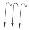 Hemobllo 6Pcs Garden Hooks Outdoor Light Hanging Hooks for Ground Insertion for Lanterns Hanging Plants Strong Practical Design view 1