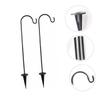 Hemobllo 6Pcs Garden Hooks Outdoor Light Hanging Hooks for Ground Insertion for Lanterns Hanging Plants Strong Practical Design view 2