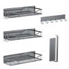 Multifunctional Magnetic Shelf for Washing Machine, Refrigerator, Microwave, and Any Metal Surface, Powerful Magnetic Shelves Include Magnetic Paper Towel Holder, Unique Hollow Design (5 pcs - Grey) view 1